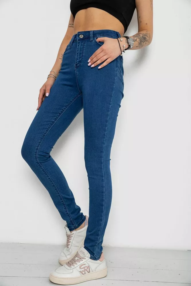 Купити Джинси жіночі Skinny, колір синій, 182R3629 - Фото №3
