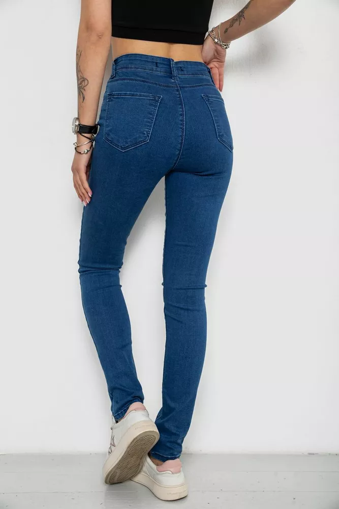 Купити Джинси жіночі Skinny, колір синій, 182R3629 - Фото №4