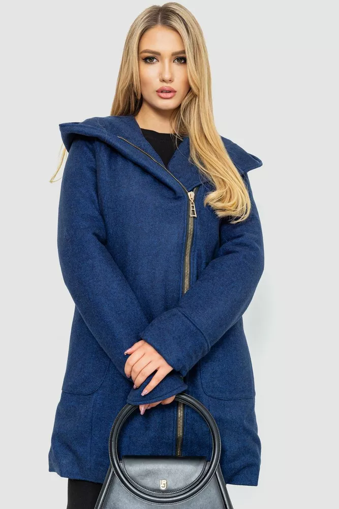 Купити Пальто жіноче, колір синій, 186R296 оптом - Фото №1