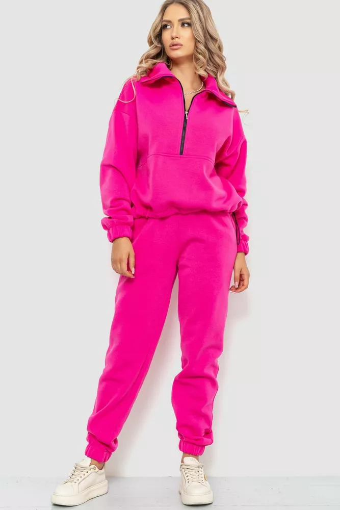 Купить Спорт костюм женский на флисе, цвет розовый, 102R401 - Фото №1