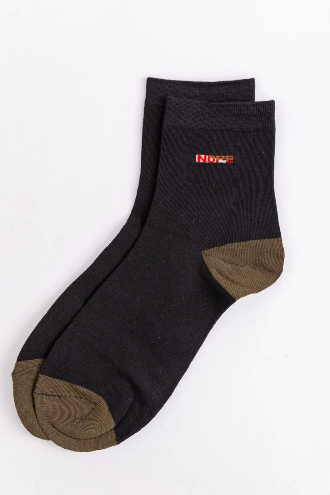 Купити Шкарпетки чоловічі, колір чорно-зелений, 131R21-2-05 оптом - Фото №1