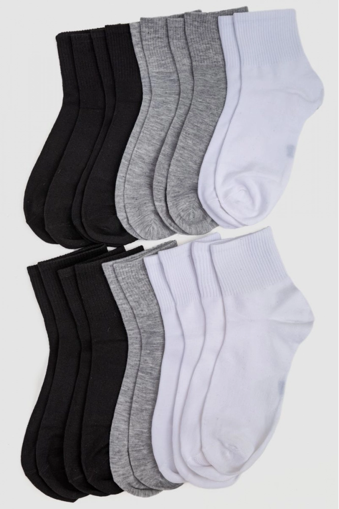 Купити Комплект чоловічих шкарпеток 10 пар, колір білий;сірий;чорний;, 151RA1091-2 оптом - Фото №1