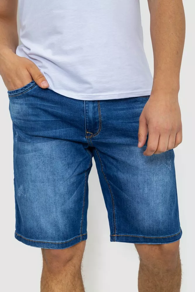Купить Шорты джинсовые мужские, цвет синий, 244R5A-042 - Фото №1