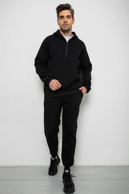 Спортивный костюм мужской на флисе., цвет черный, 238R166