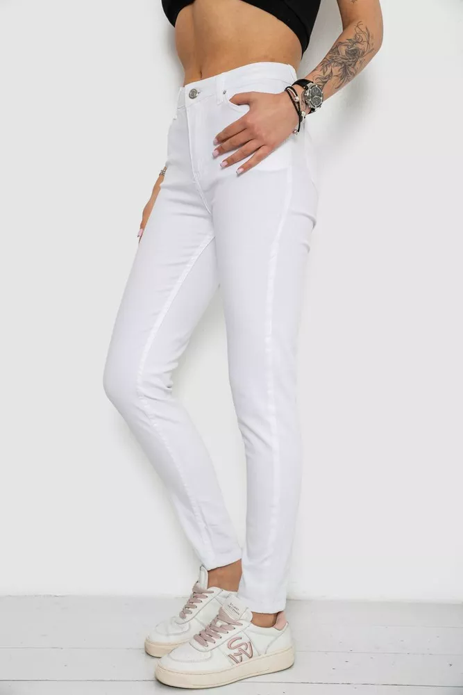 Купити Джинси жіночі Slim Fit, колір білий, 182R1525 - Фото №3