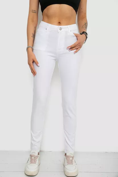 Джинсы женские Slim Fit, цвет белый, 182R1525