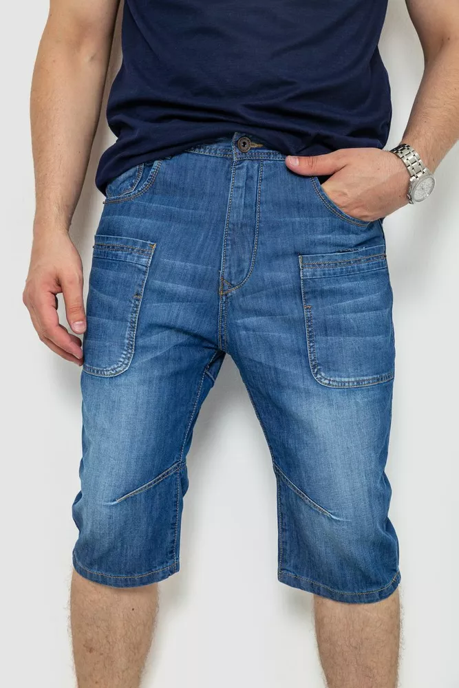 Купити Шорти чоловічі джинсові 244R1040, колір Синій оптом - Фото №1
