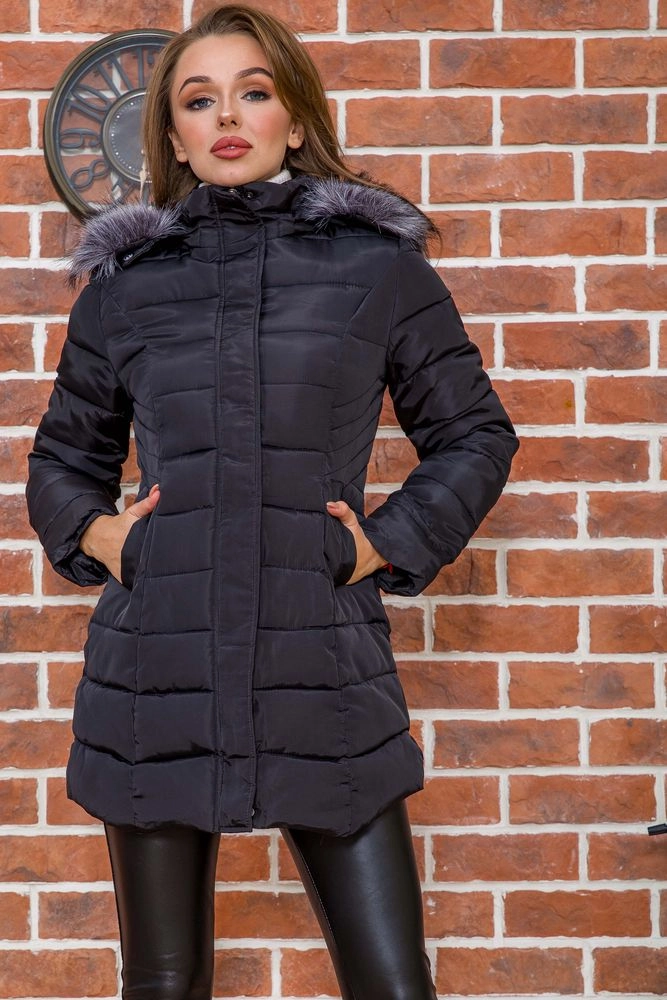 Купити Куртка жіноча, колір чорний, 182R1026 оптом - Фото №1