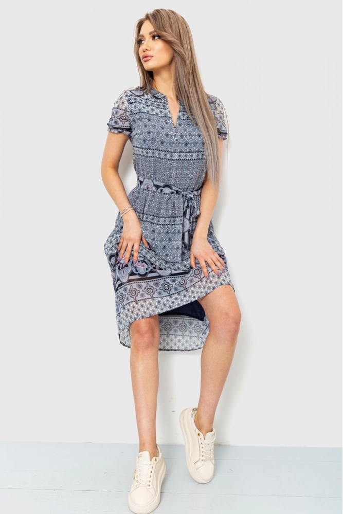 Купити Сукня різнокольорова  -уцінка, колір сірий, 230R006-13-U-1 - Фото №1