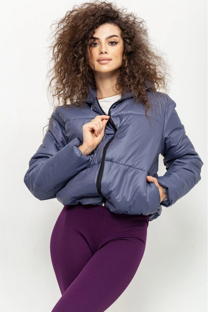 Купити Куртка жіноча демісезонна, колір сіро-блакитний, 129R5010 - Фото №1