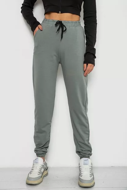 Спортивные штаны женские, цвет оливковый, 238R325