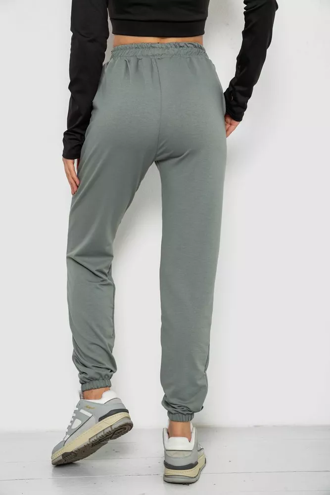 Купить Спортивные штаны женские, цвет оливковый, 238R325 - Фото №4