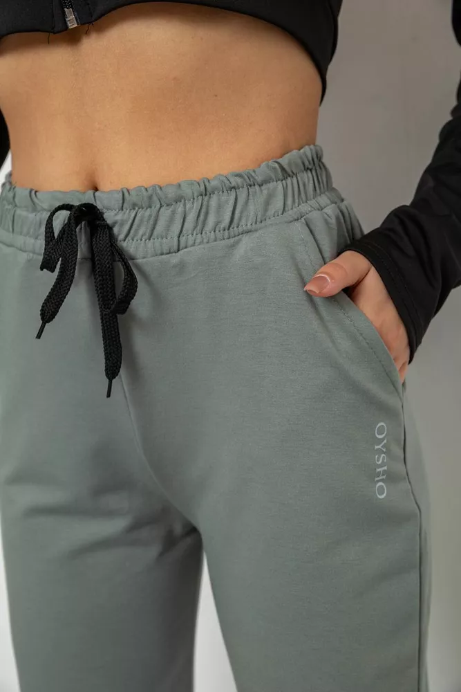 Купить Спортивные штаны женские, цвет оливковый, 238R325 - Фото №5