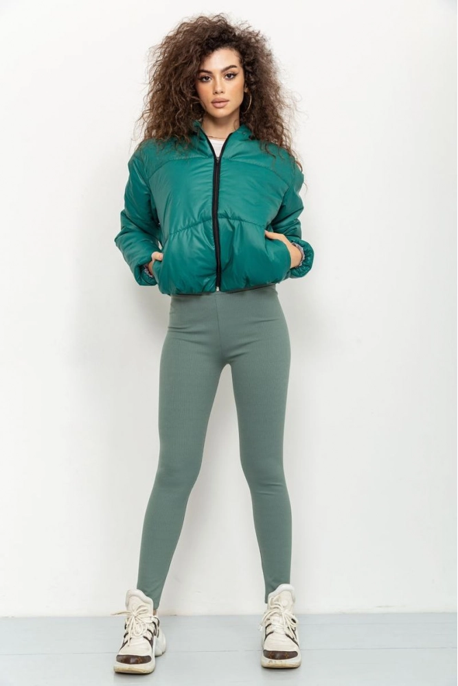 Купити Куртка жіноча демісезонна, колір зелений, 129R5010 - Фото №1