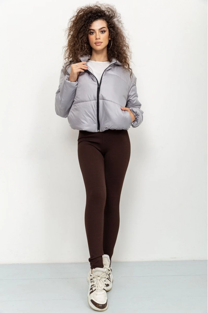 Купити Куртка жіноча демісезонна, колір світло-сірий, 129R5010 оптом - Фото №1