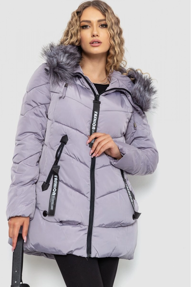Купити Куртка жіноча демісезонна, колір сірий, 235R167 оптом - Фото №1