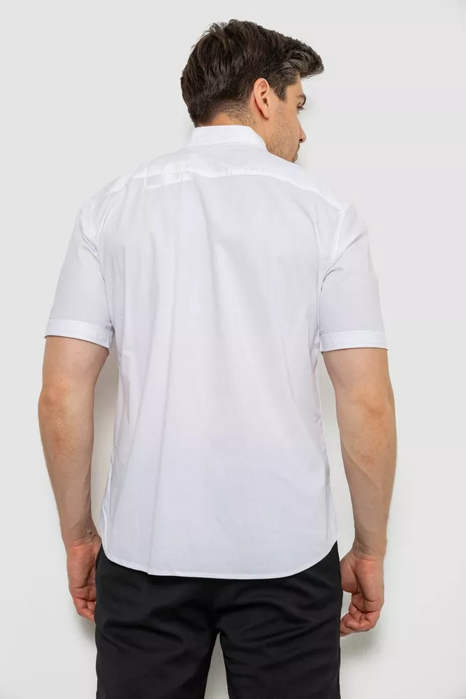 Купити Сорочка чоловіча однотонна, колір білий, 214R6917-2 - Фото №4