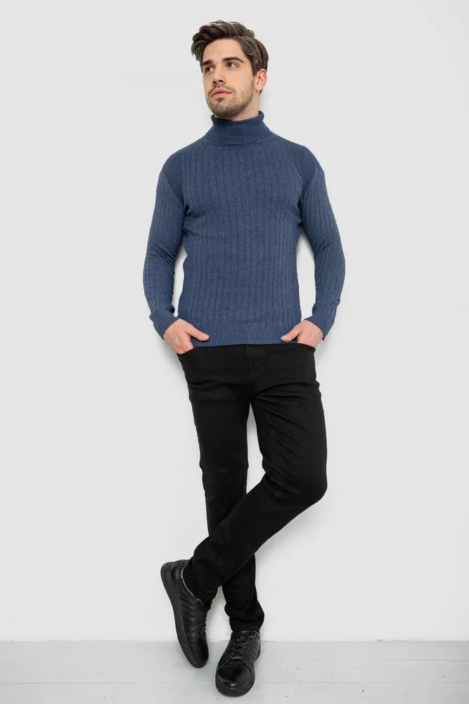 Купити Гольф чоловічий, колір джинс, 238R56889 - Фото №2