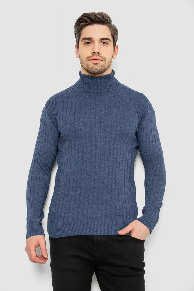 Купити Гольф чоловічий, колір джинс, 238R56889 - Фото №1