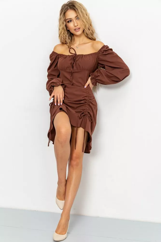 Купити Сукня, колір коричневий, 176R1038 оптом - Фото №1