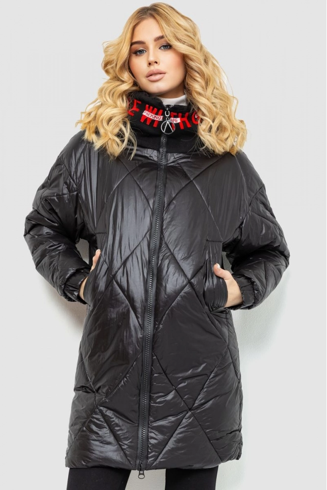 Купити Куртка жіноча, колір чорний, 235R6149 оптом - Фото №1
