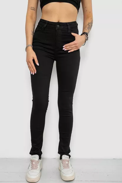 Джинсы женские Skinny, цвет черный, 182R3394
