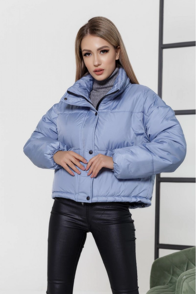 Купити Стильна жіноча куртка, колір блакитний, 207R003 - Фото №1