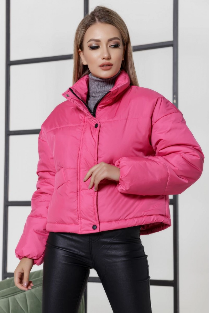 Купити Стильна жіноча куртка, колір рожевий, 207R003 оптом - Фото №1