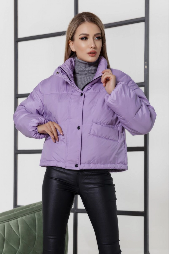 Купити Стильна жіноча куртка, колір бузковий, 207R003 оптом - Фото №1