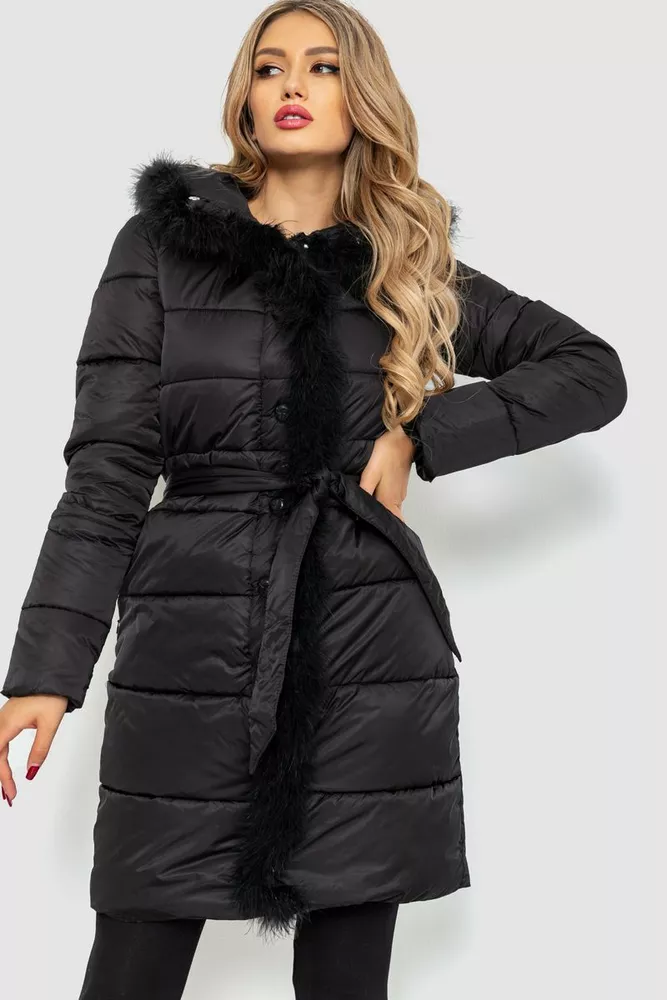 Купить Куртка женская зимняя, цвет черный, 235R5093 - Фото №1
