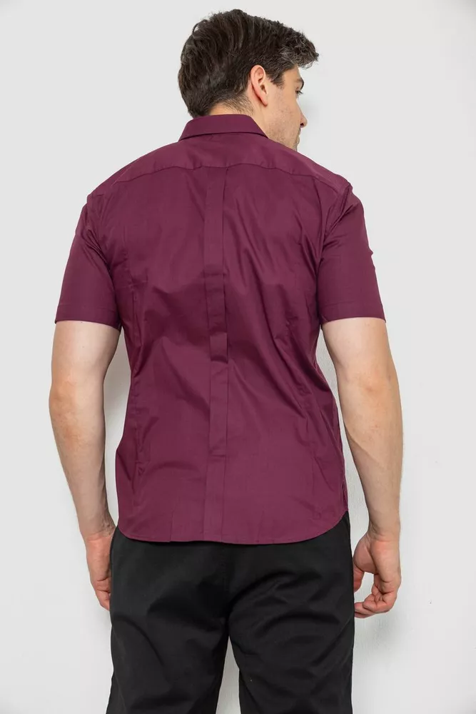 Купити Сорочка чоловіча однотонна, колір сливовий, 214R6917-3 - Фото №4