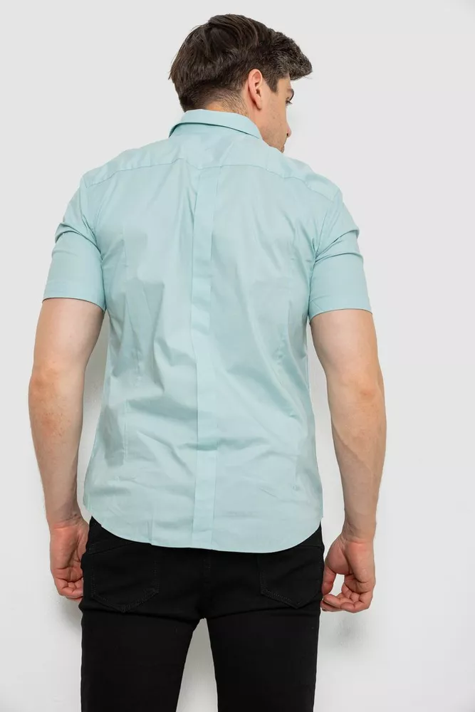 Купити Сорочка чоловіча однотонна, колір оливковий, 214R6917-3 - Фото №3