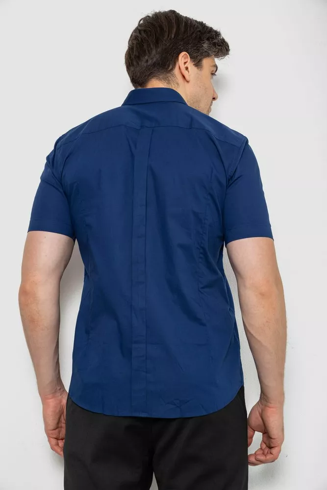Купити Сорочка чоловіча однотонна, колір синій, 214R6917-3 - Фото №4