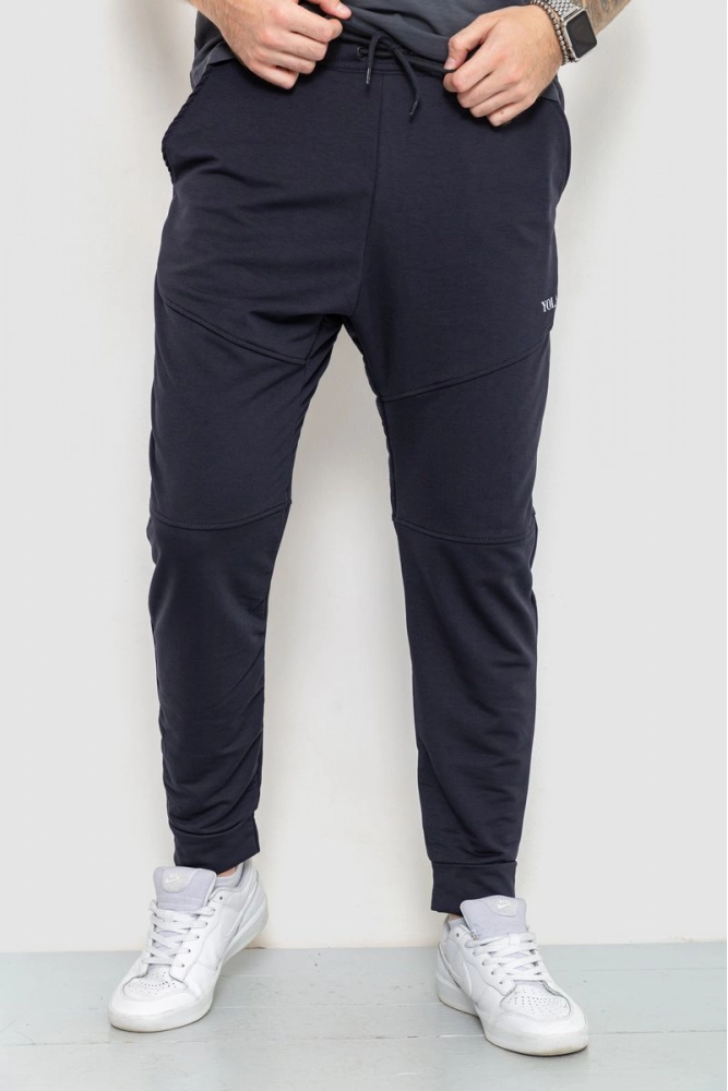 Купить Спорт штаны мужские, цвет темно-синий, 129R4460 - Фото №1