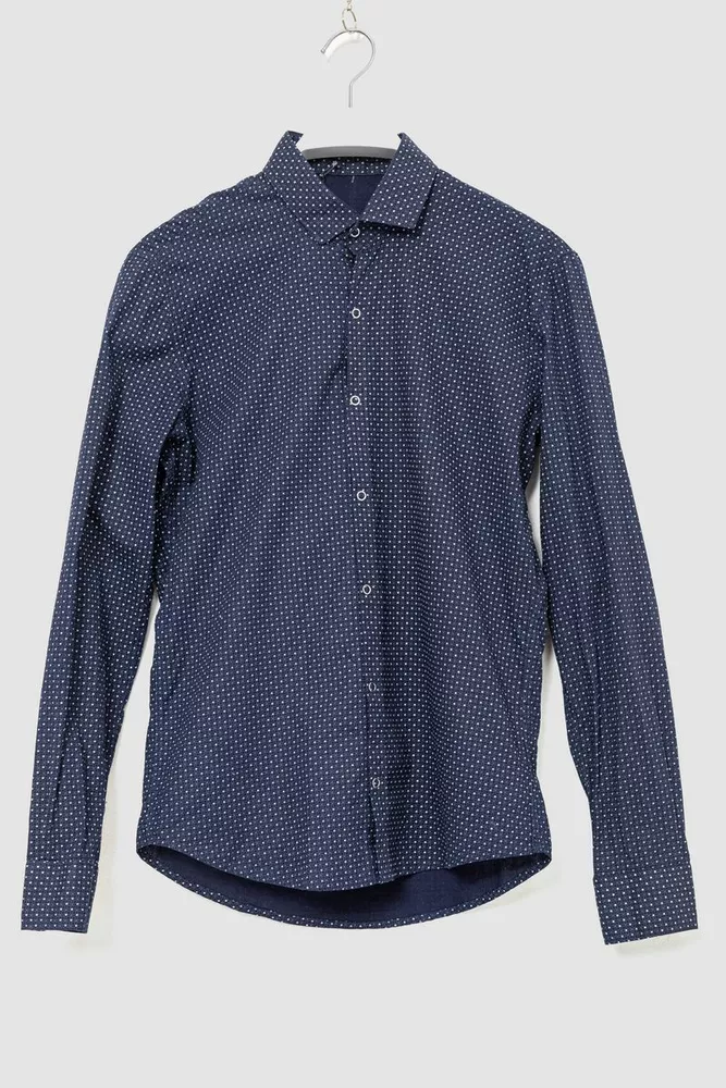 Купить Рубашка мужская классическая, цвет темно-синий, 214R72-14 оптом - Фото №1
