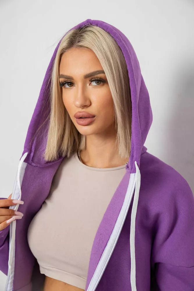 Купити Спортивний костюм жіночий на флісі, колір бузковий, 238R5715-5 - Фото №5