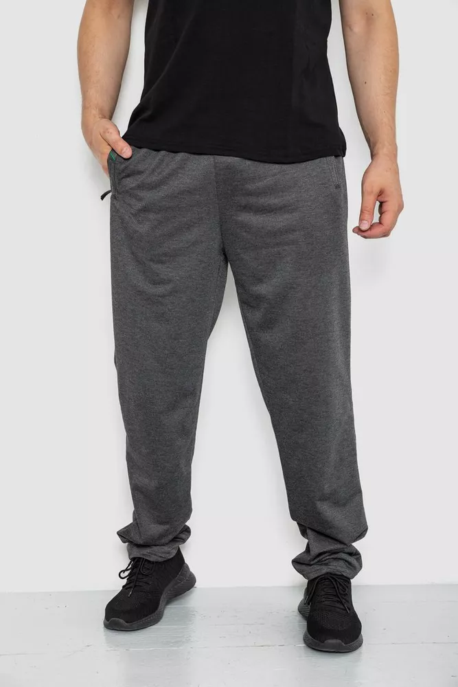 Купить Спорт штаны мужские, цвет темно-серый, 244R41291 оптом - Фото №1