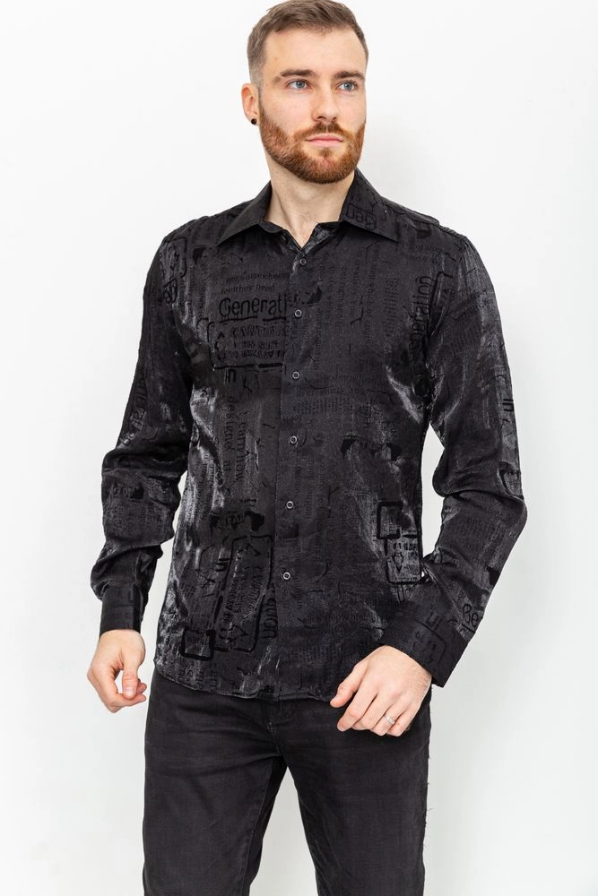 Купить Рубашка мужская, цвет черный, 131R151019 - Фото №1