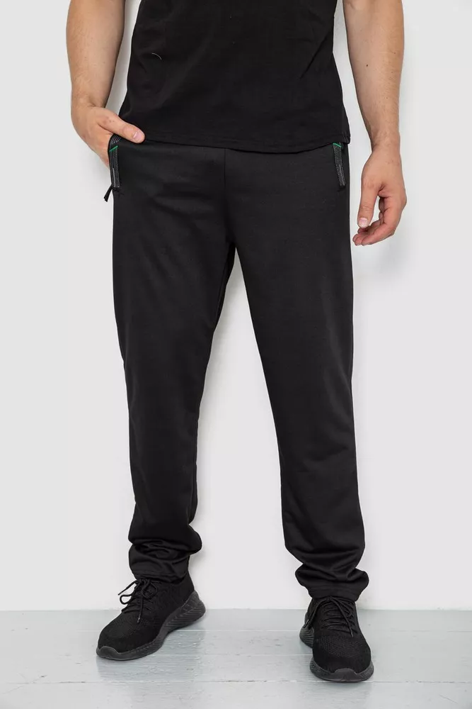 Купить Спорт штаны мужские, цвет черный, 244R41291 - Фото №1