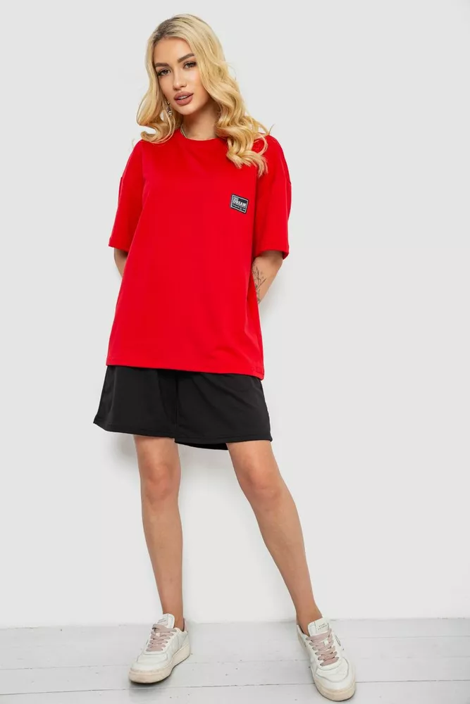 Купить Костюм женский повседневный  -уценка, цвет красный, 241R5004-1-U-5 - Фото №2