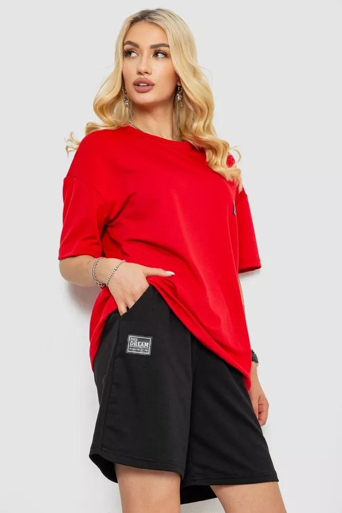 Купить Костюм женский повседневный  -уценка, цвет красный, 241R5004-1-U-5 - Фото №3