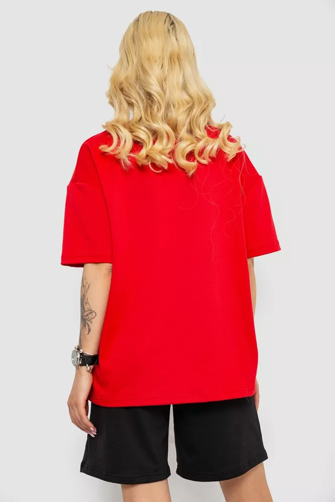 Купить Костюм женский повседневный  -уценка, цвет красный, 241R5004-1-U-5 - Фото №4