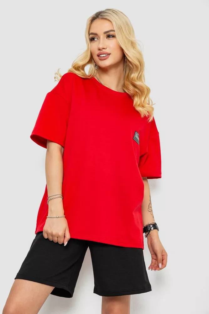 Купить Костюм женский повседневный  -уценка, цвет красный, 241R5004-1-U-5 - Фото №1