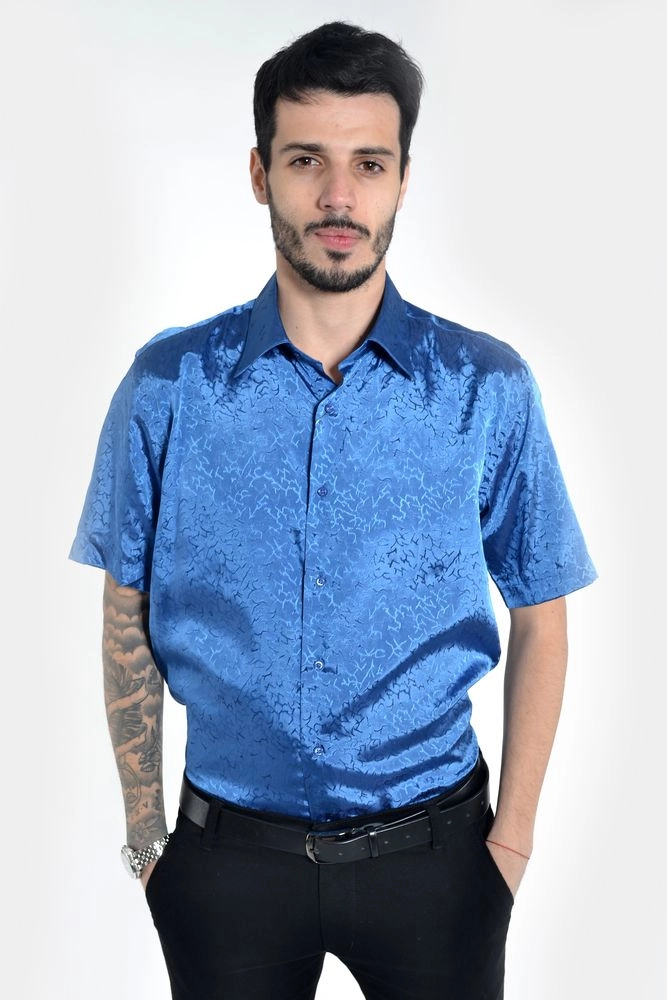 Купить Рубашка Pas, цвет синий, 888-1 - Фото №1