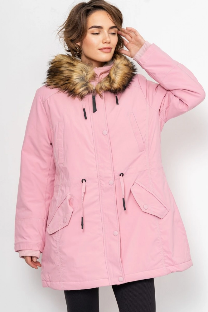 Купити Куртка жіноча, колір рожевий, 224R19-16-1 - Фото №1
