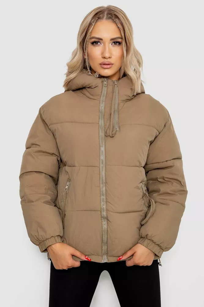 Купити Куртка жіноча демісезонна, колір мокко, 244R2318 оптом - Фото №1
