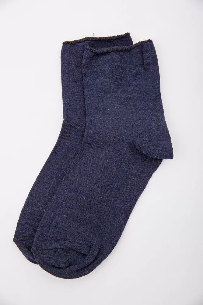 Купити Жіночі шкарпетки, середньої довжини, темно-синього кольору, 167R366 - Фото №1