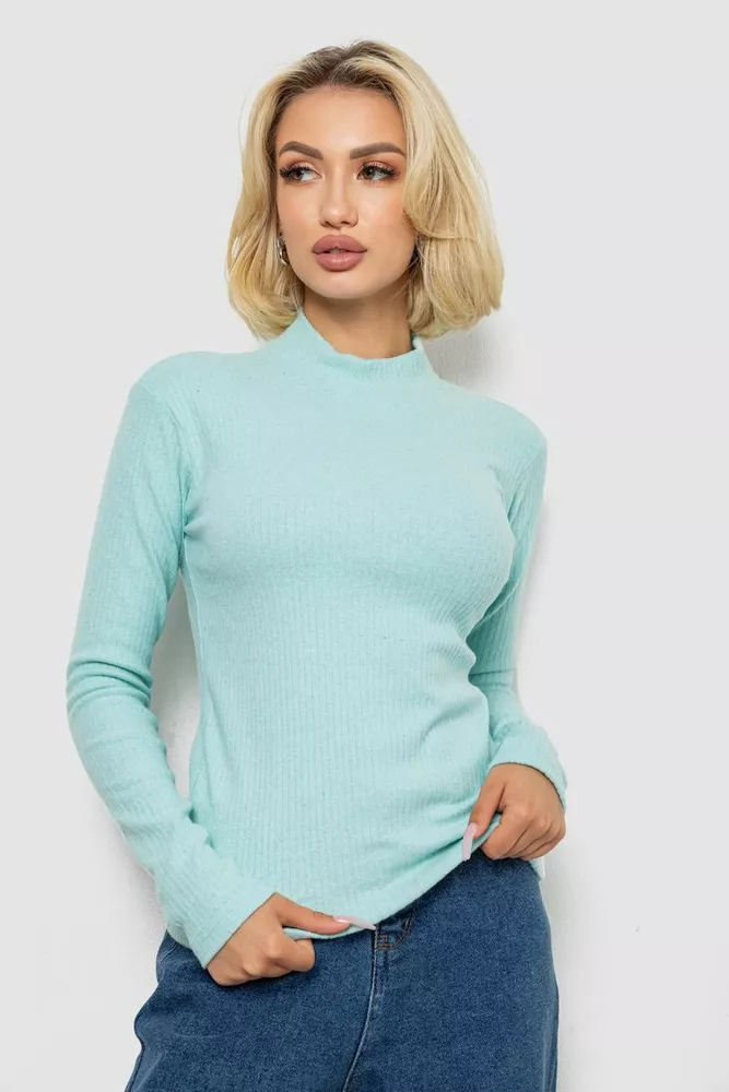 Купити Гольф жіночий однотонний  -уцінка, колір м'ятний, 238R802-U - Фото №1