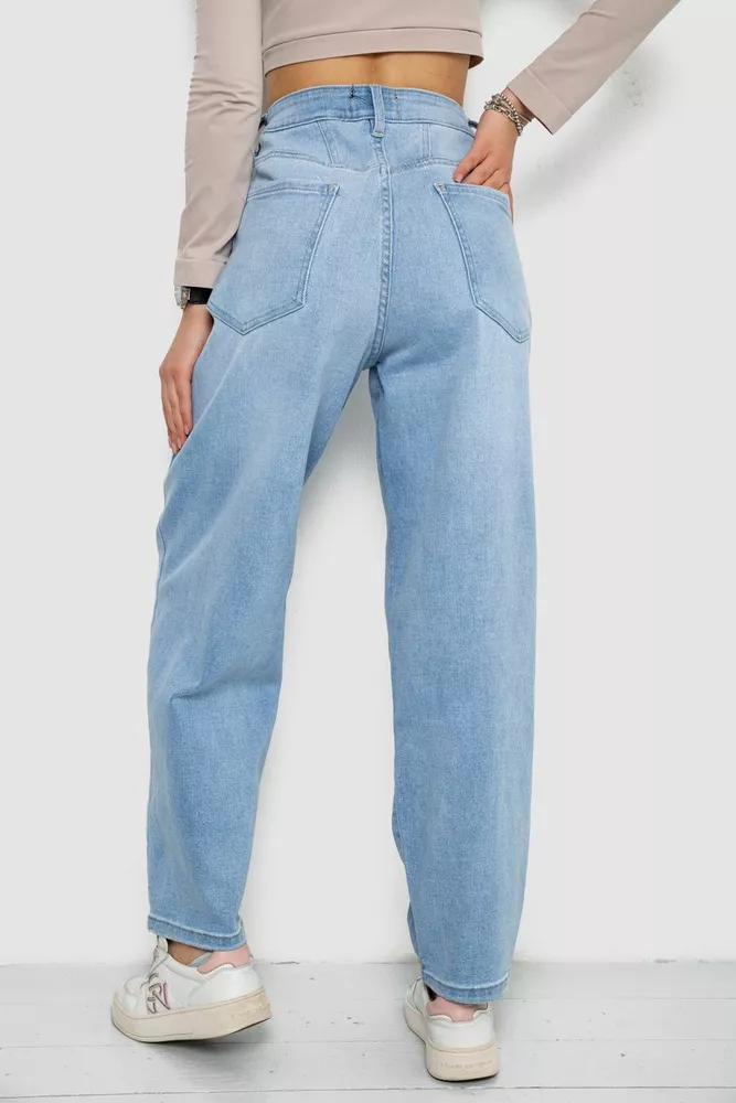 Купити Джинси жіночі MOM, колір блакитний, 255RM571 - Фото №4
