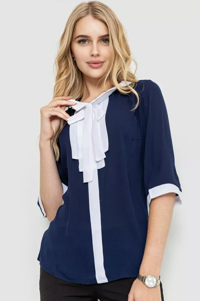 Купить Блуза женская, цвет сине-белый, 172R11-1 оптом - Фото №1